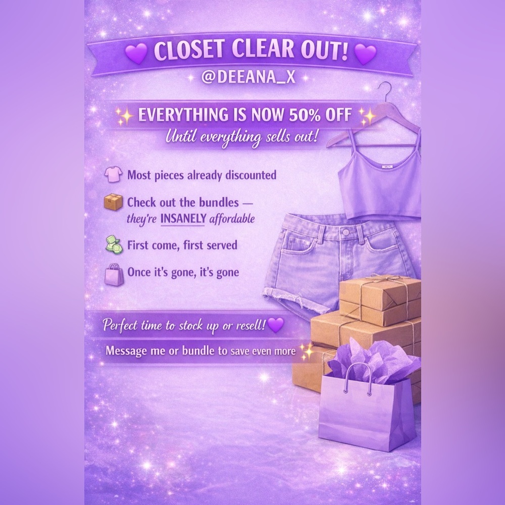 ✨ CLOSET CLEAR OUT ✨ Everything 50% OFF | Bundle & Save | NWT’s OR PRE-OWNED